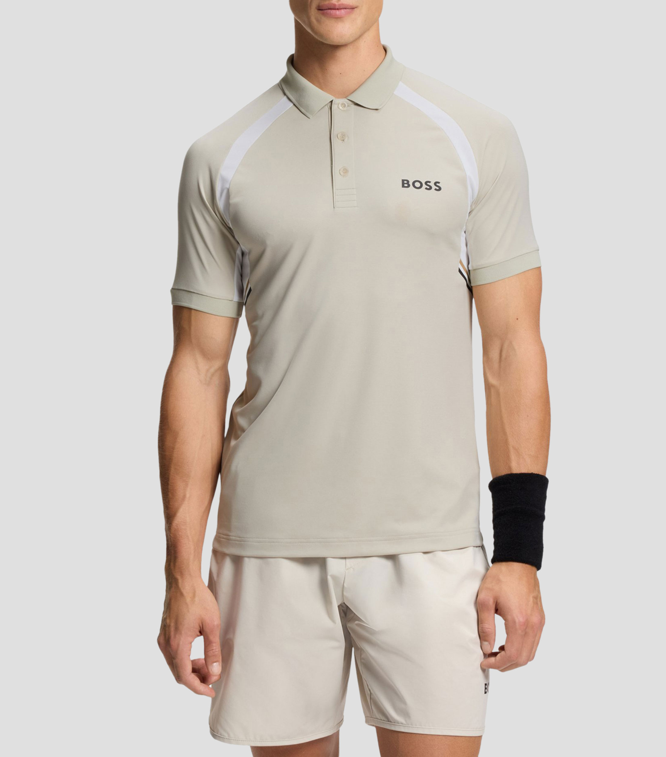 Polo slim en tejido elástico de secado rápido Hombre
